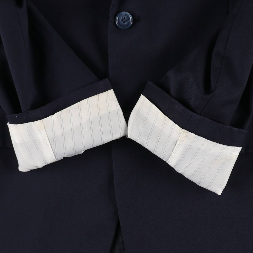 Balmain Slim Fit Super 120'S Wool Tailored Jacket, Men's Size L wool Navy blue Vintage Second Hand