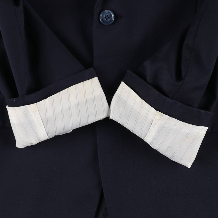 Balmain Slim Fit Super 120'S Wool Tailored Jacket, Men's Size L wool Navy blue Vintage Second Hand