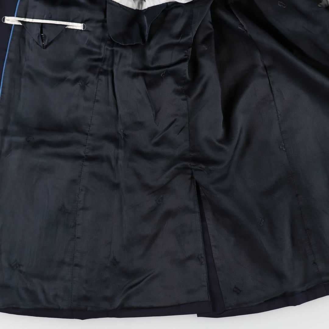 Balmain Slim Fit Super 120'S Wool Tailored Jacket, Men's Size L wool Navy blue Vintage Second Hand