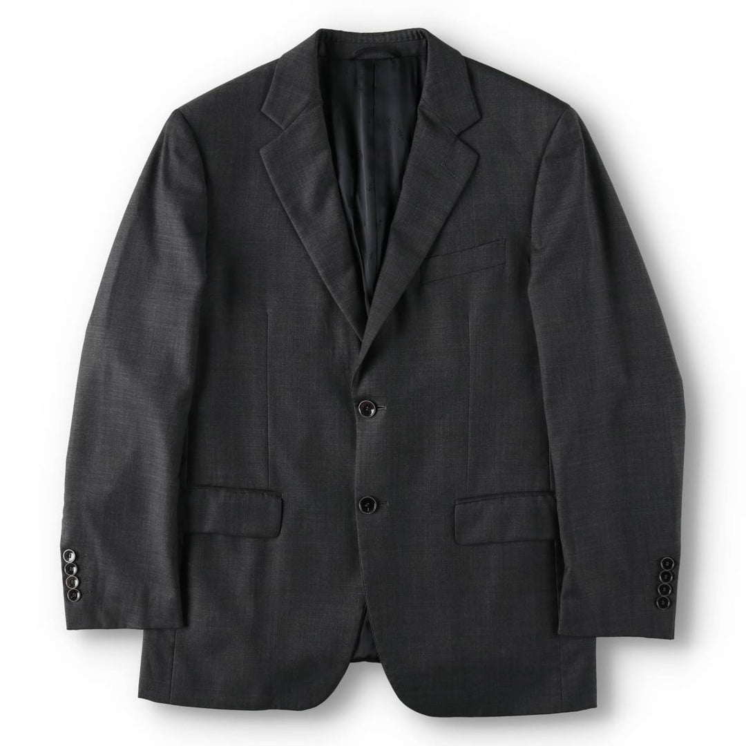 Balmain SUPER 120'S Wool Tailored Jacket, Men's Size M (approx.) wool Charcoal Vintage Second Hand