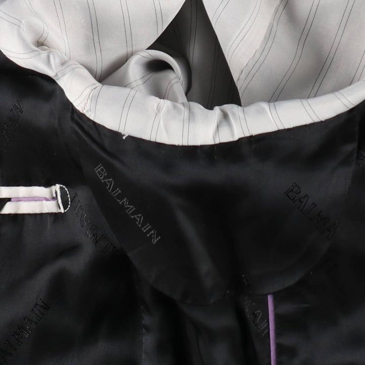 Balmain SUPER 120'S Wool Tailored Jacket, Men's Size M (approx.) wool Charcoal Vintage Second Hand