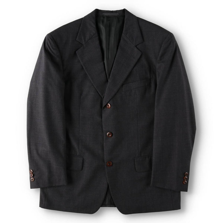 Ermenegildo Zegna a Soft Furest BARCELONA Glen Plaid Tailored Jacket, Men's Size M (approx.) unclear Charcoal Vintage Second Hand
