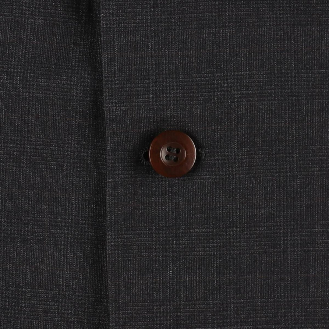 Ermenegildo Zegna a Soft Furest BARCELONA Glen Plaid Tailored Jacket, Men's Size M (approx.) unclear Charcoal Vintage Second Hand