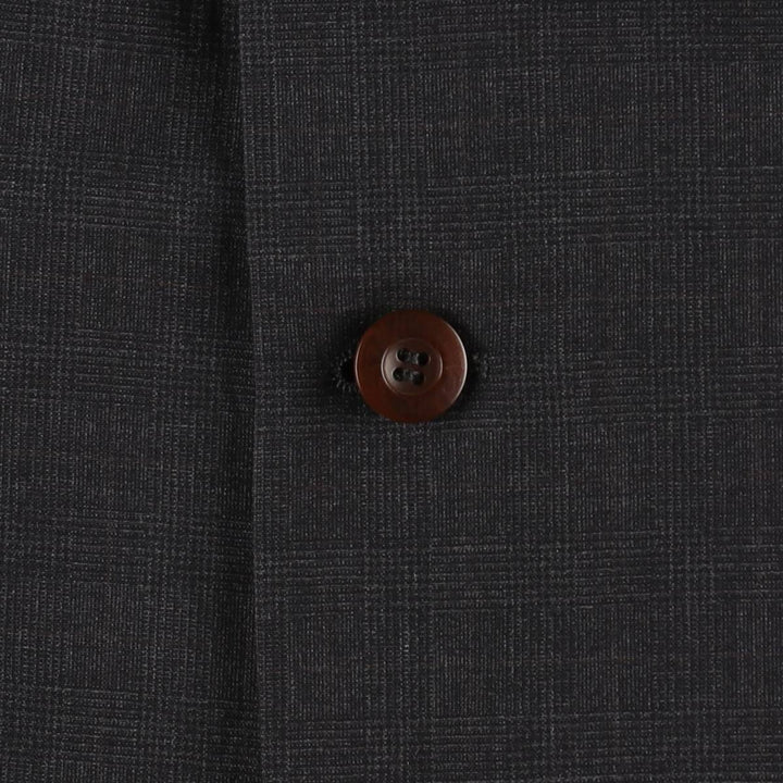 Ermenegildo Zegna a Soft Furest BARCELONA Glen Plaid Tailored Jacket, Men's Size M (approx.) unclear Charcoal Vintage Second Hand