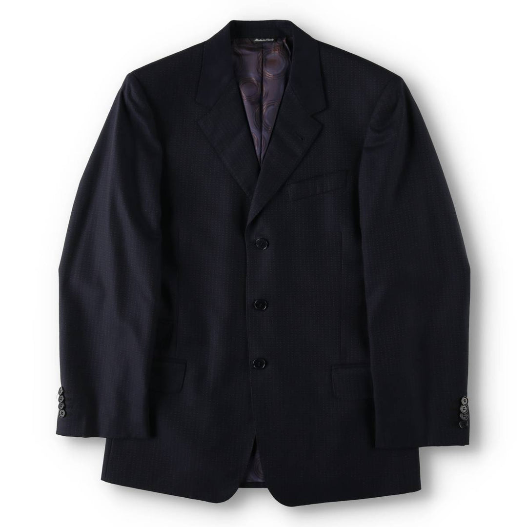 Paul Smith polka dot pattern wool tailored jacket, made in Italy, men's size S equivalent. wool navy blue type Vintage Second Hand