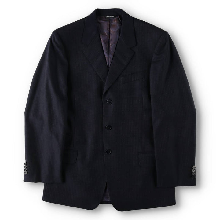 Paul Smith polka dot pattern wool tailored jacket, made in Italy, men's size S equivalent. wool navy blue type Vintage Second Hand