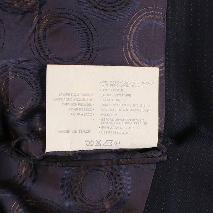 Paul Smith polka dot pattern wool tailored jacket, made in Italy, men's size S equivalent. wool navy blue type Vintage Second Hand