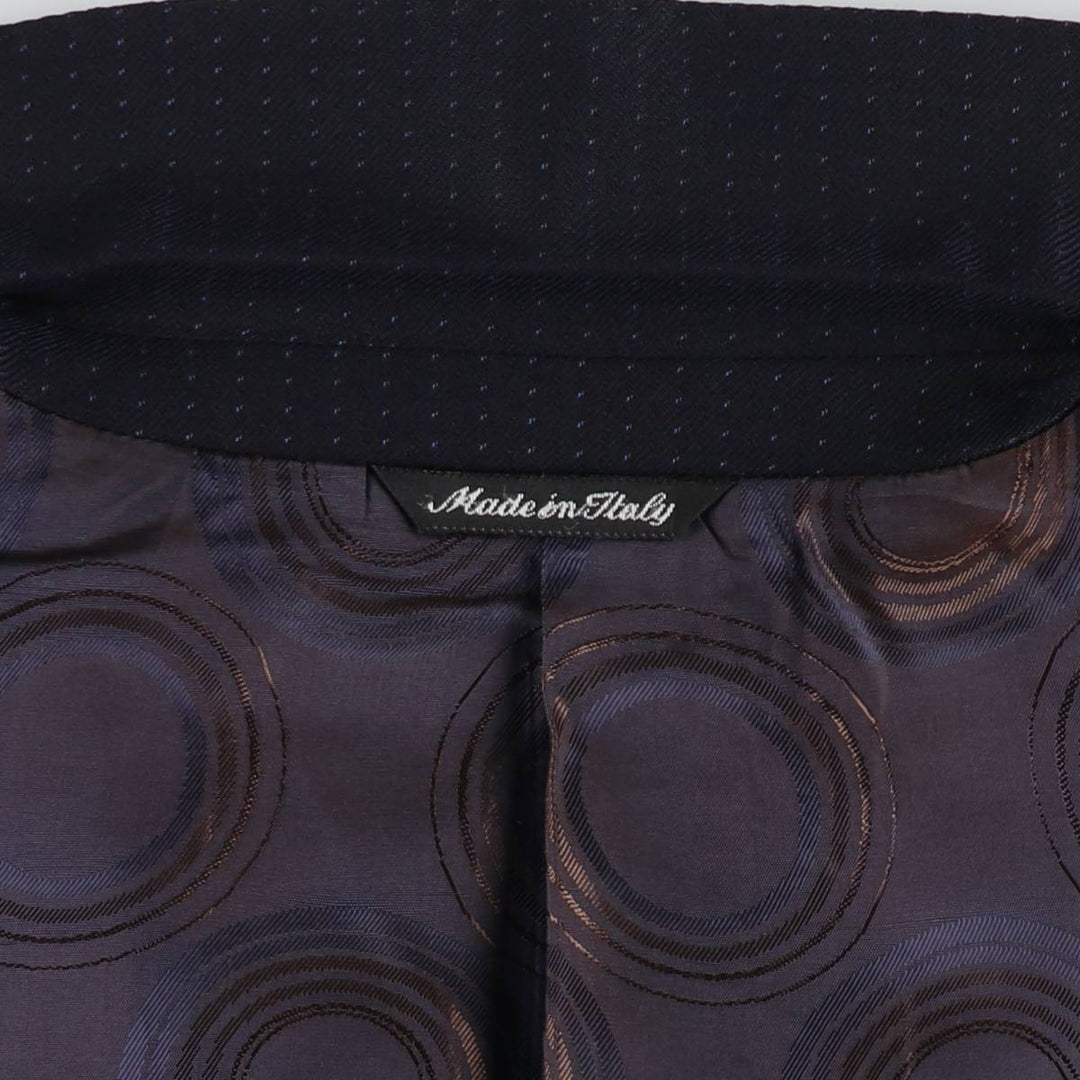 Paul Smith polka dot pattern wool tailored jacket, made in Italy, men's size S equivalent. wool navy blue type Vintage Second Hand