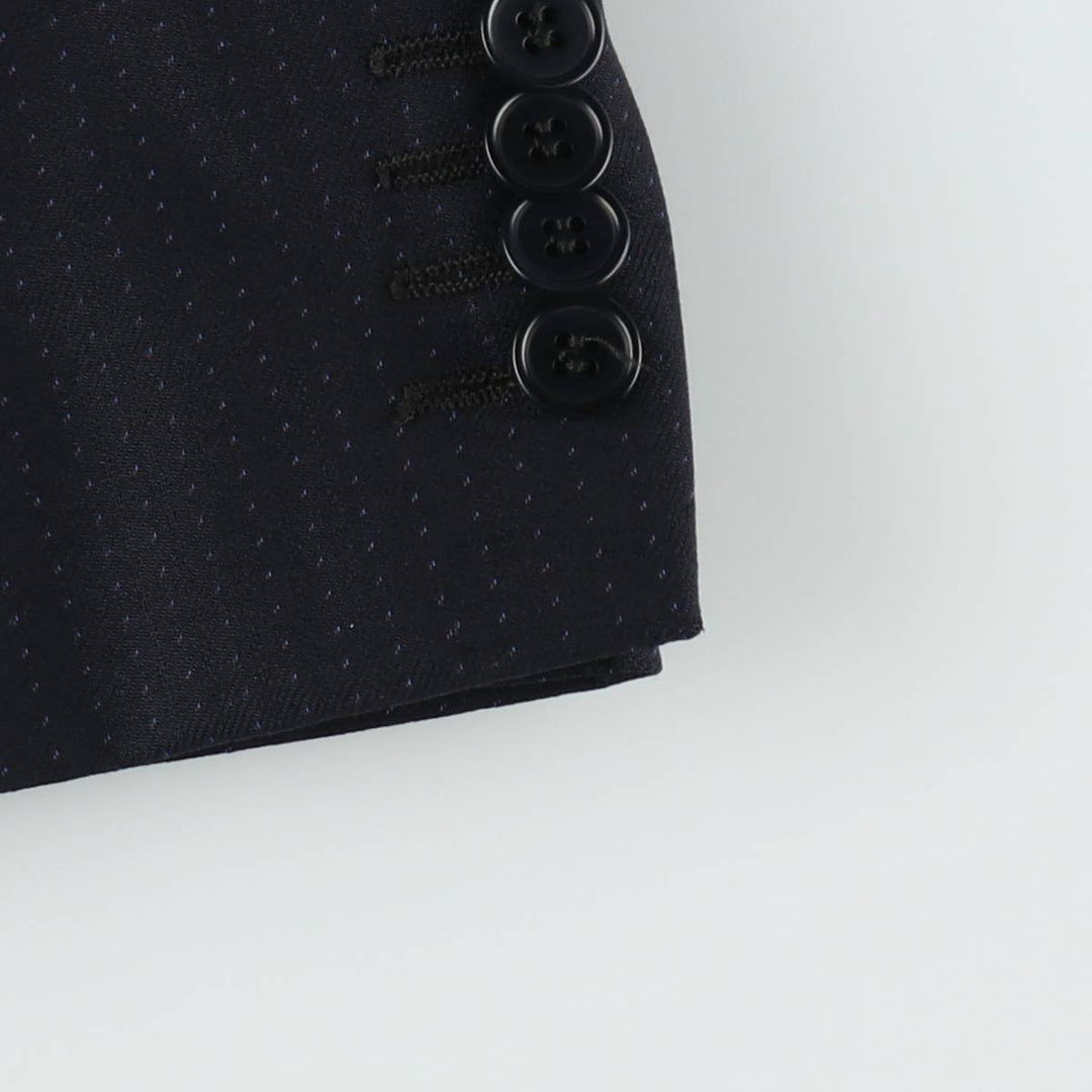 Paul Smith polka dot pattern wool tailored jacket, made in Italy, men's size S equivalent. wool navy blue type Vintage Second Hand