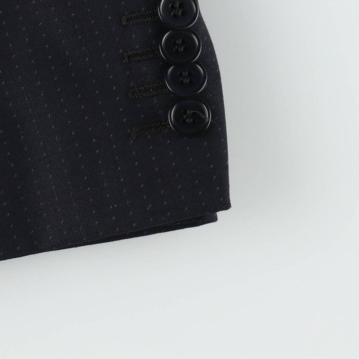 Paul Smith polka dot pattern wool tailored jacket, made in Italy, men's size S equivalent. wool navy blue type Vintage Second Hand