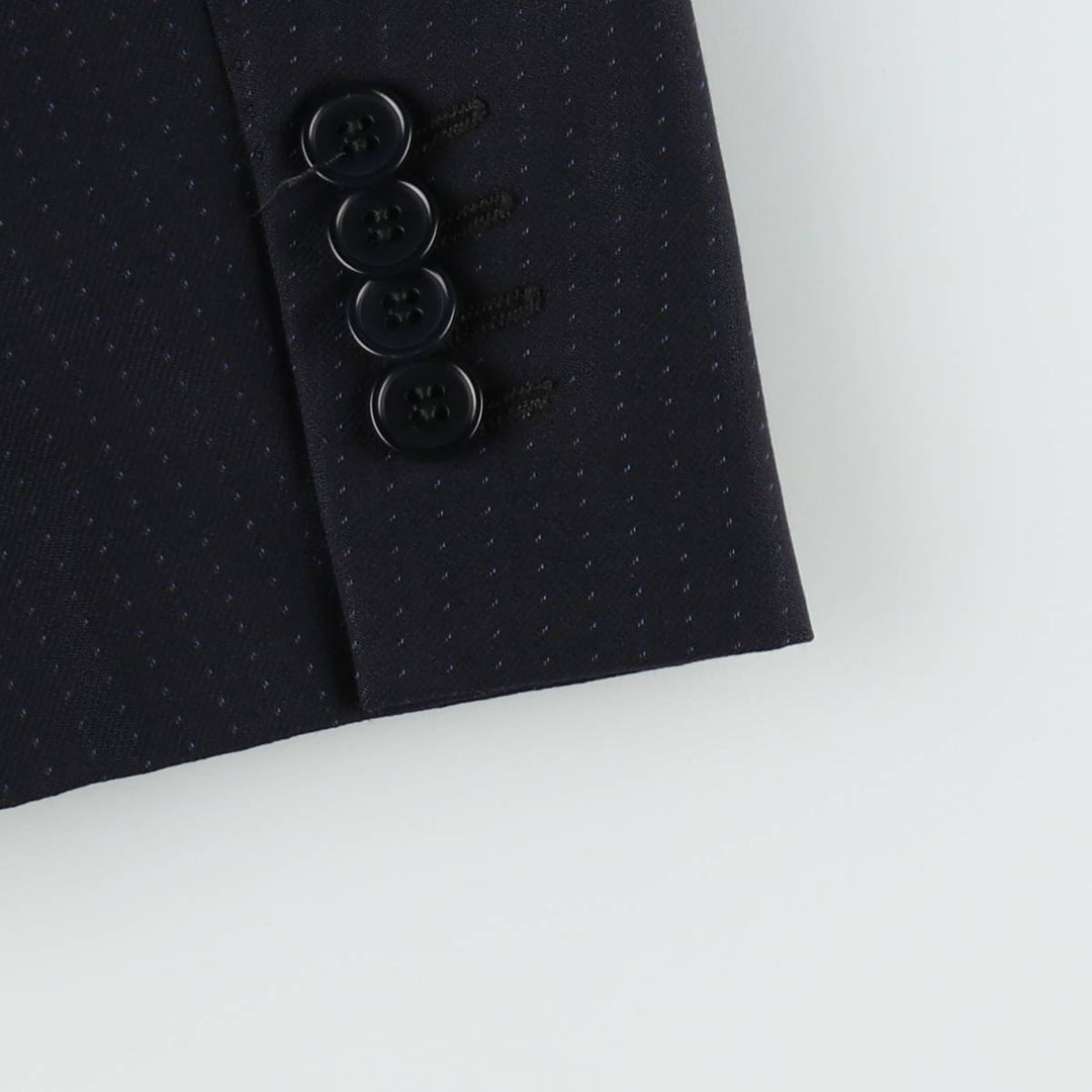 Paul Smith polka dot pattern wool tailored jacket, made in Italy, men's size S equivalent. wool navy blue type Vintage Second Hand