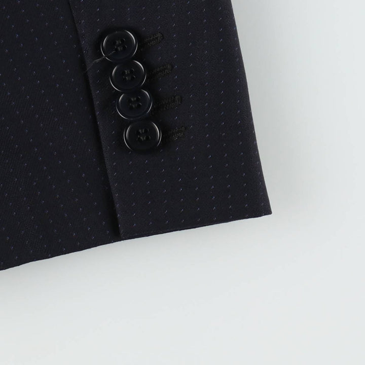 Paul Smith polka dot pattern wool tailored jacket, made in Italy, men's size S equivalent. wool navy blue type Vintage Second Hand