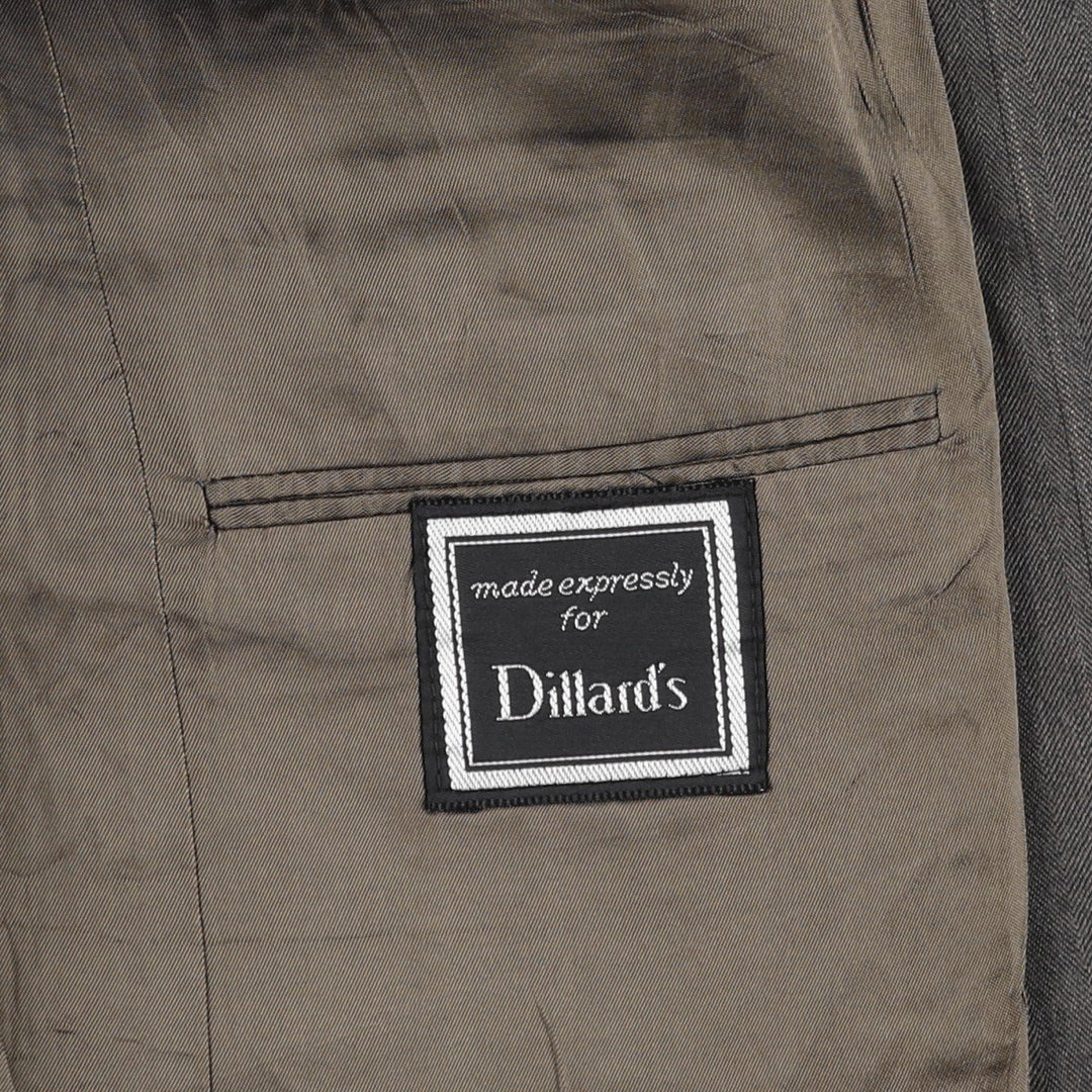 Christian Dior MONSIEUR Stripe Pattern Herringbone Wool Tailored Jacket, Men's Size L (approx.) wool gray type Vintage Second Hand