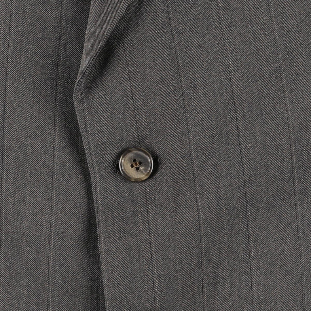 Christian Dior MONSIEUR Stripe Pattern Herringbone Wool Tailored Jacket, Men's Size L (approx.) wool gray type Vintage Second Hand