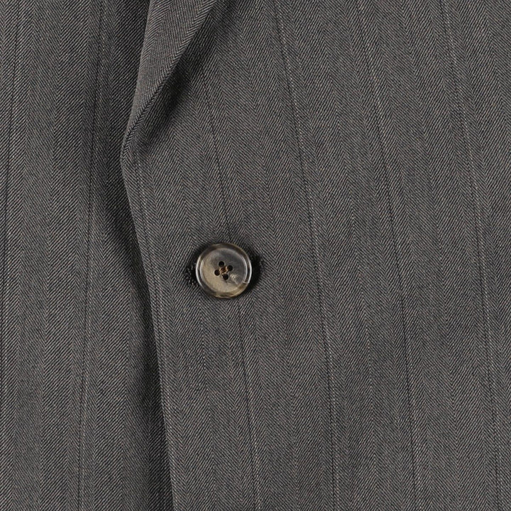 Christian Dior MONSIEUR Stripe Pattern Herringbone Wool Tailored Jacket, Men's Size L (approx.) wool gray type Vintage Second Hand