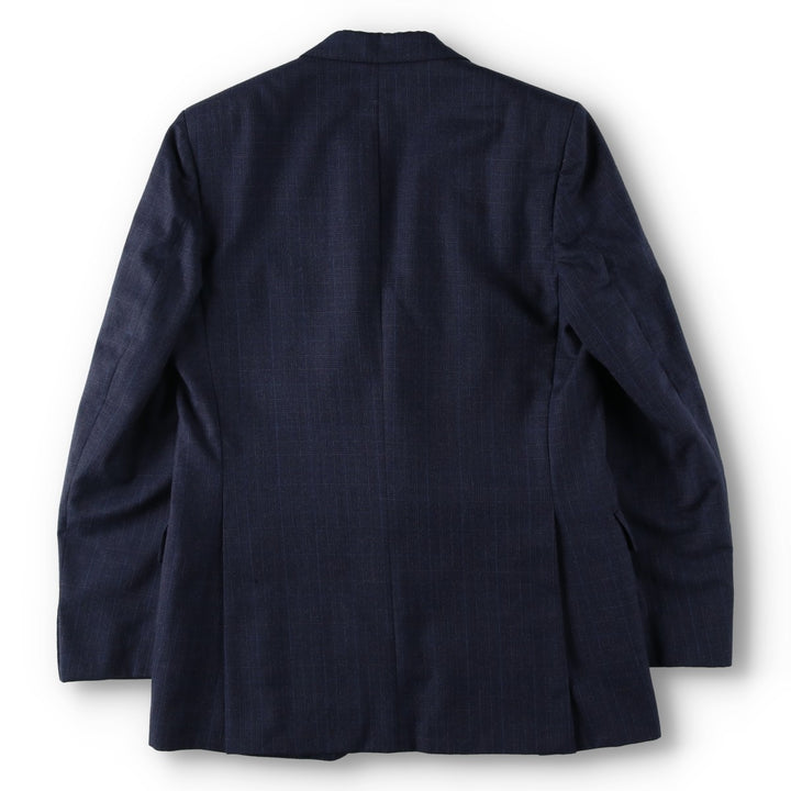 Christian Dior MONSIEUR Check Pattern Wool Tailored Jacket, Men's Size M (approx.) wool Navy blue Vintage Second Hand