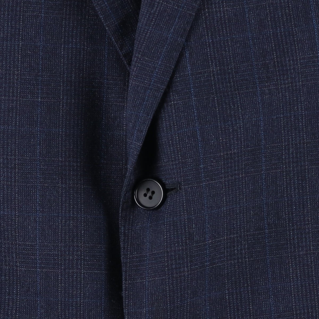 Christian Dior MONSIEUR Check Pattern Wool Tailored Jacket, Men's Size M (approx.) wool Navy blue Vintage Second Hand