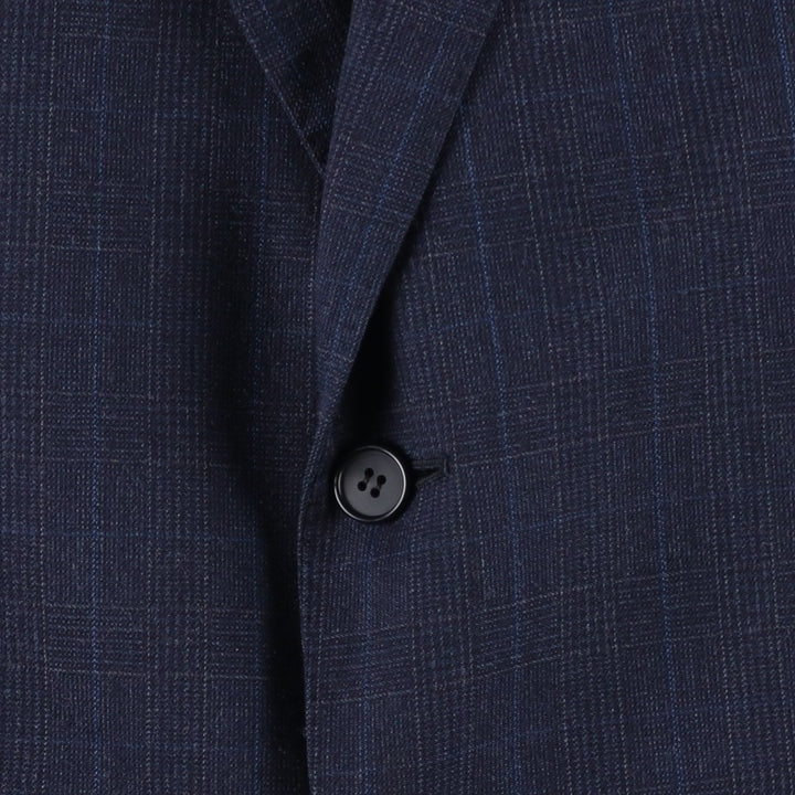 Christian Dior MONSIEUR Check Pattern Wool Tailored Jacket, Men's Size M (approx.) wool Navy blue Vintage Second Hand
