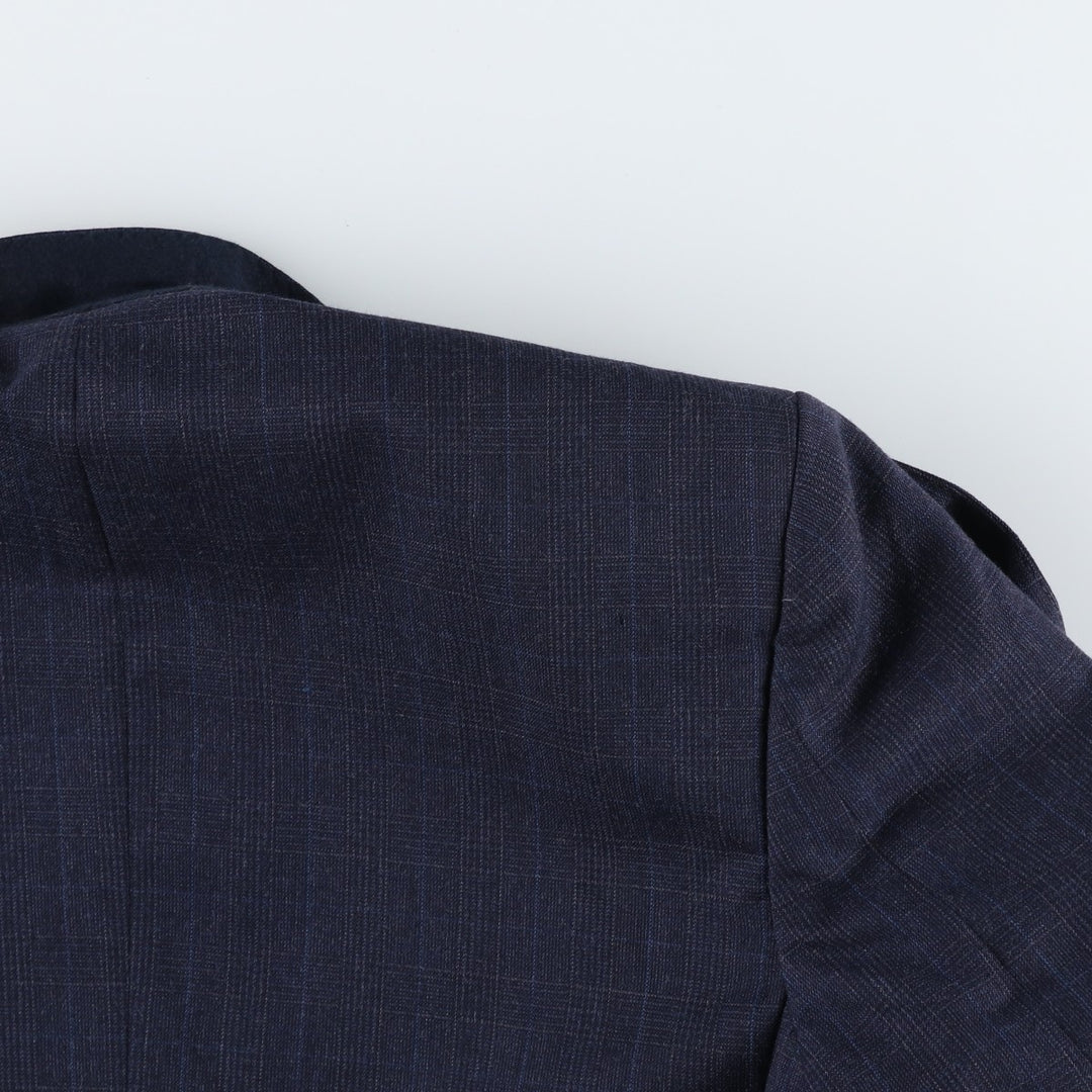 Christian Dior MONSIEUR Check Pattern Wool Tailored Jacket, Men's Size M (approx.) wool Navy blue Vintage Second Hand