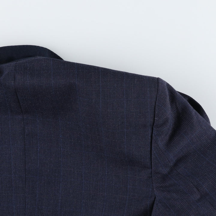 Christian Dior MONSIEUR Check Pattern Wool Tailored Jacket, Men's Size M (approx.) wool Navy blue Vintage Second Hand