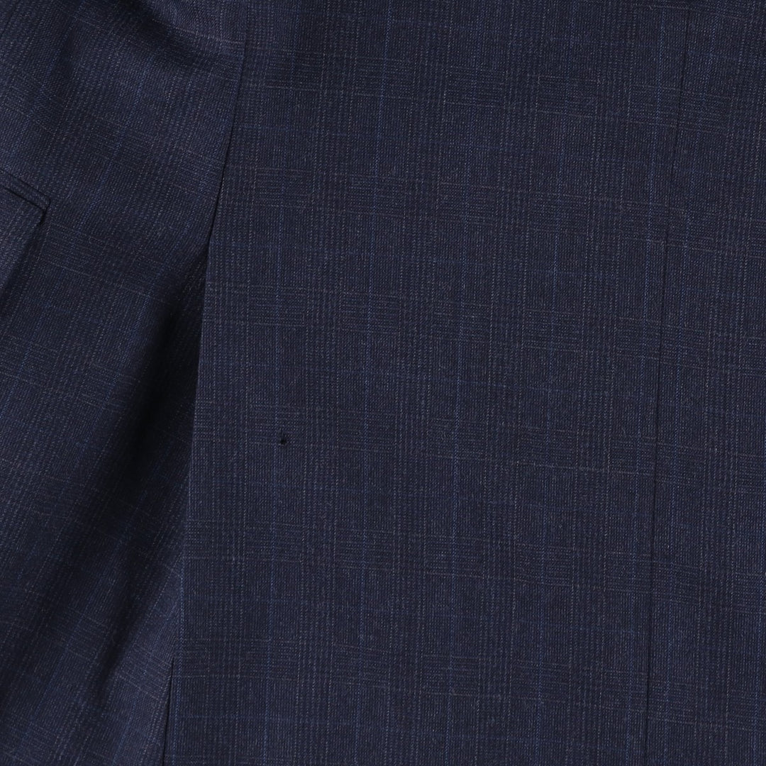 Christian Dior MONSIEUR Check Pattern Wool Tailored Jacket, Men's Size M (approx.) wool Navy blue Vintage Second Hand