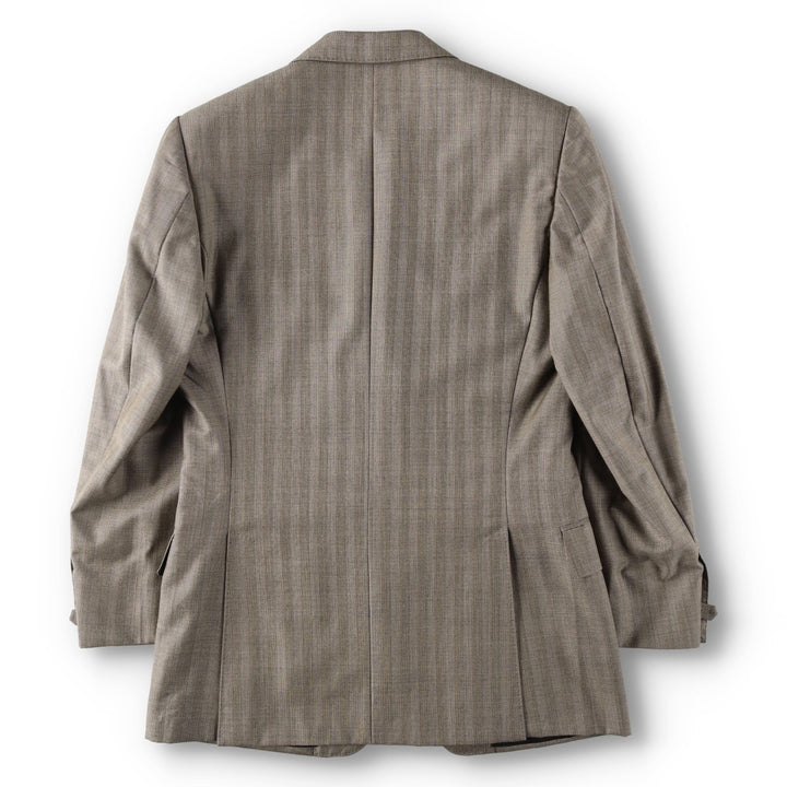 Yves Saint Laurent rive gauche Stripe Pattern Wool Tailored Jacket, Men's Size M (approx.) wool gray type Vintage Second Hand