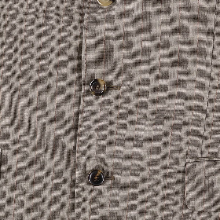Yves Saint Laurent rive gauche Stripe Pattern Wool Tailored Jacket, Men's Size M (approx.) wool gray type Vintage Second Hand