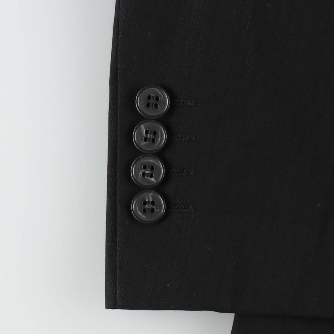 Balmain Paris wool tailored jacket, men's size S (approx.) wool black type Vintage Second Hand