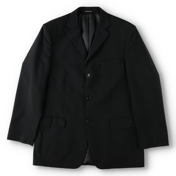 Balmain tailored jacket, men's size M polyester black type Vintage Second Hand