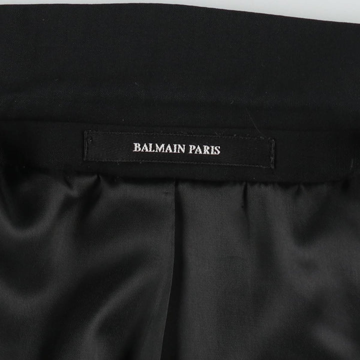 Balmain tailored jacket, men's size M polyester black type Vintage Second Hand