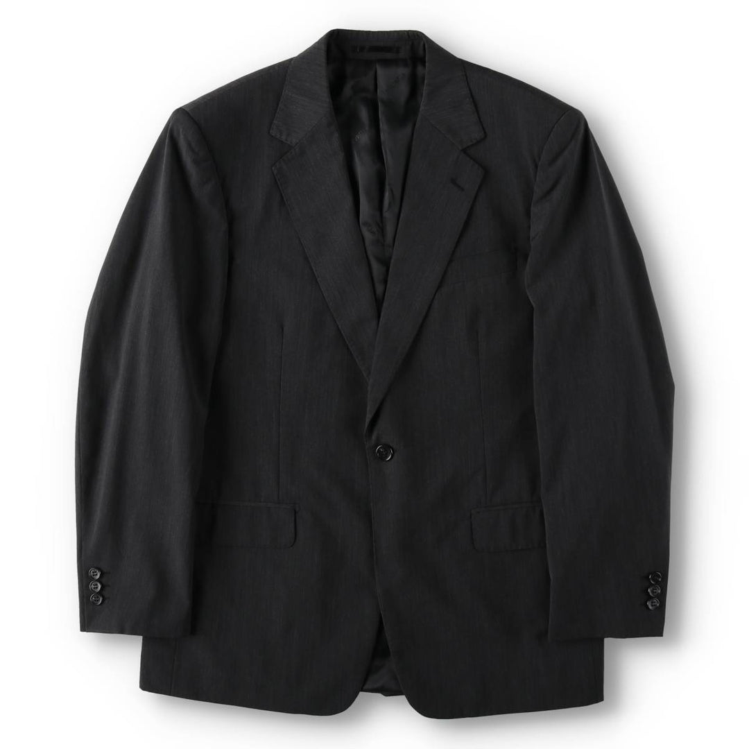 Balmain wool tailored jacket, men's size M (approx.) wool Charcoal Vintage Second Hand