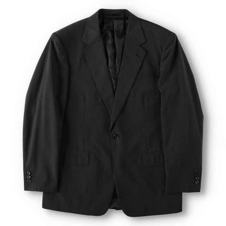 Balmain wool tailored jacket, men's size M (approx.) wool Charcoal Vintage Second Hand