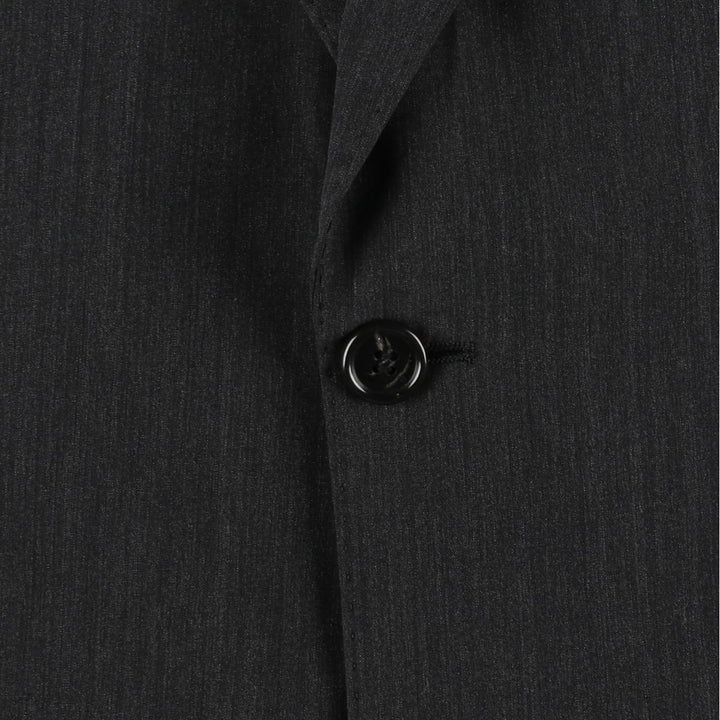 Balmain wool tailored jacket, men's size M (approx.) wool Charcoal Vintage Second Hand