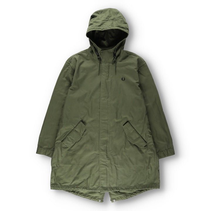 Fred Perry Mod Parka, Men's Size XXL (approx.) cotton Khaki type Vintage Second Hand