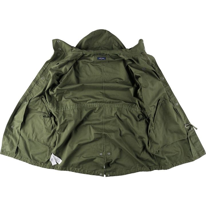 Fred Perry Mod Parka, Men's Size XXL (approx.) cotton Khaki type Vintage Second Hand