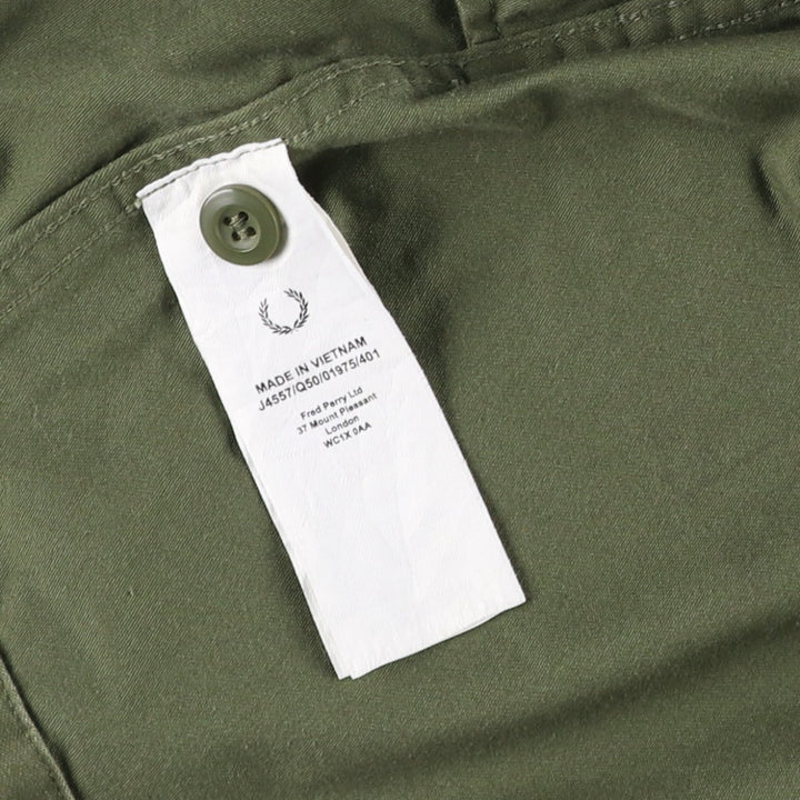 Fred Perry Mod Parka, Men's Size XXL (approx.) cotton Khaki type Vintage Second Hand
