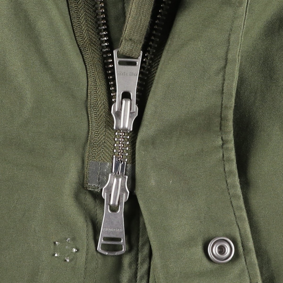 Fred Perry Mod Parka, Men's Size XXL (approx.) cotton Khaki type Vintage Second Hand