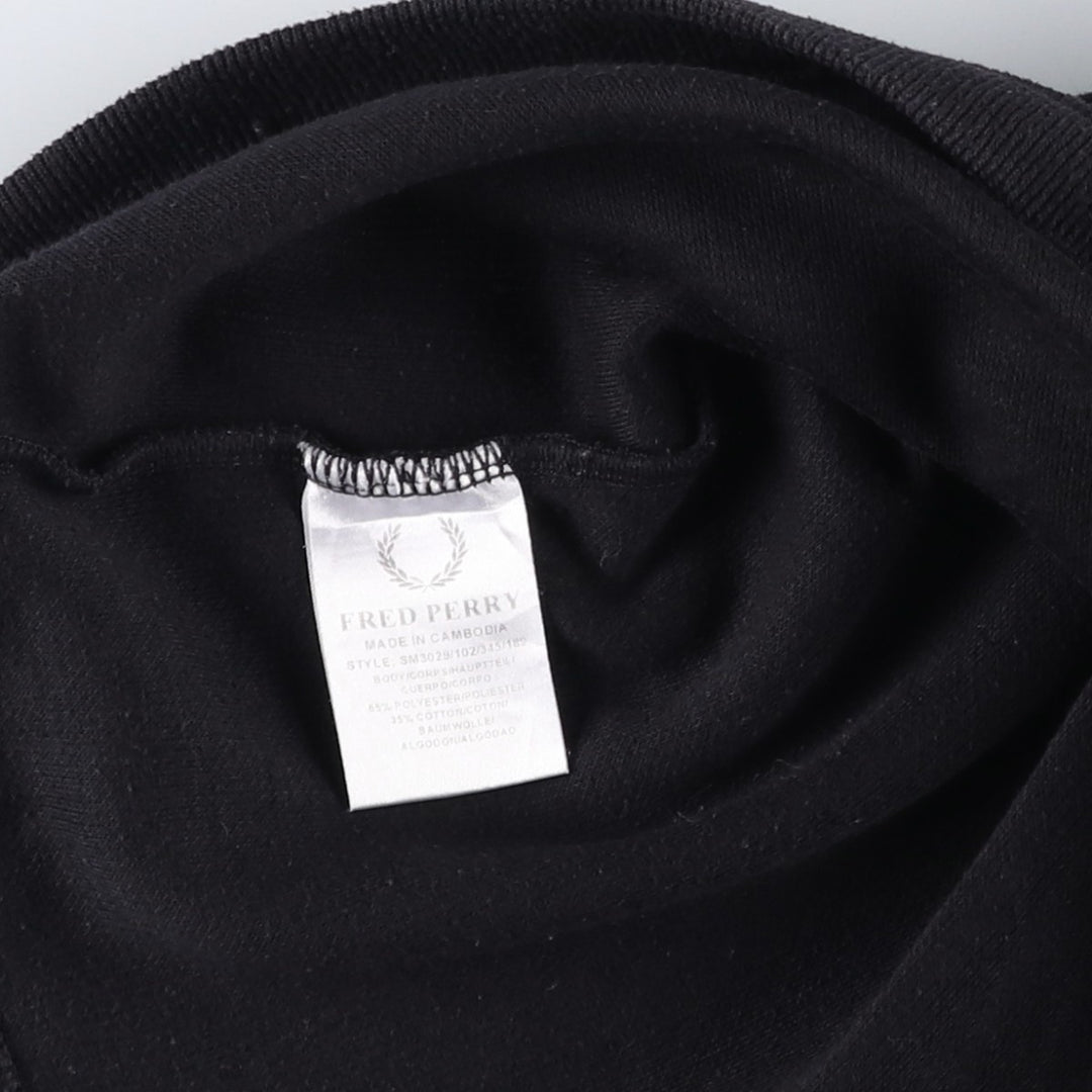 Fred Perry knit sweater, men's size XXL (approx.) polyester black type Vintage Second Hand