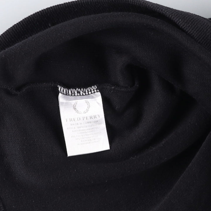 Fred Perry knit sweater, men's size XXL (approx.) polyester black type Vintage Second Hand