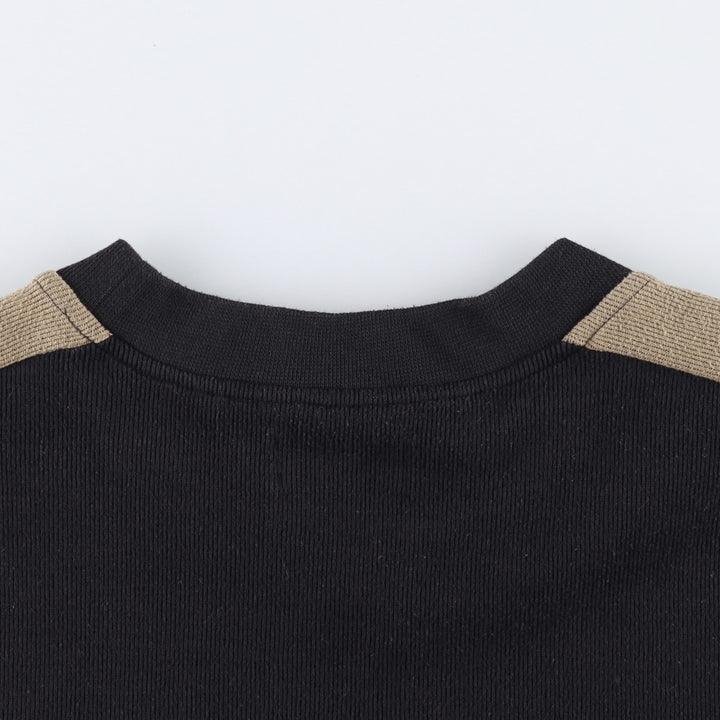 Fred Perry knit sweater, men's size XXL (approx.) polyester black type Vintage Second Hand