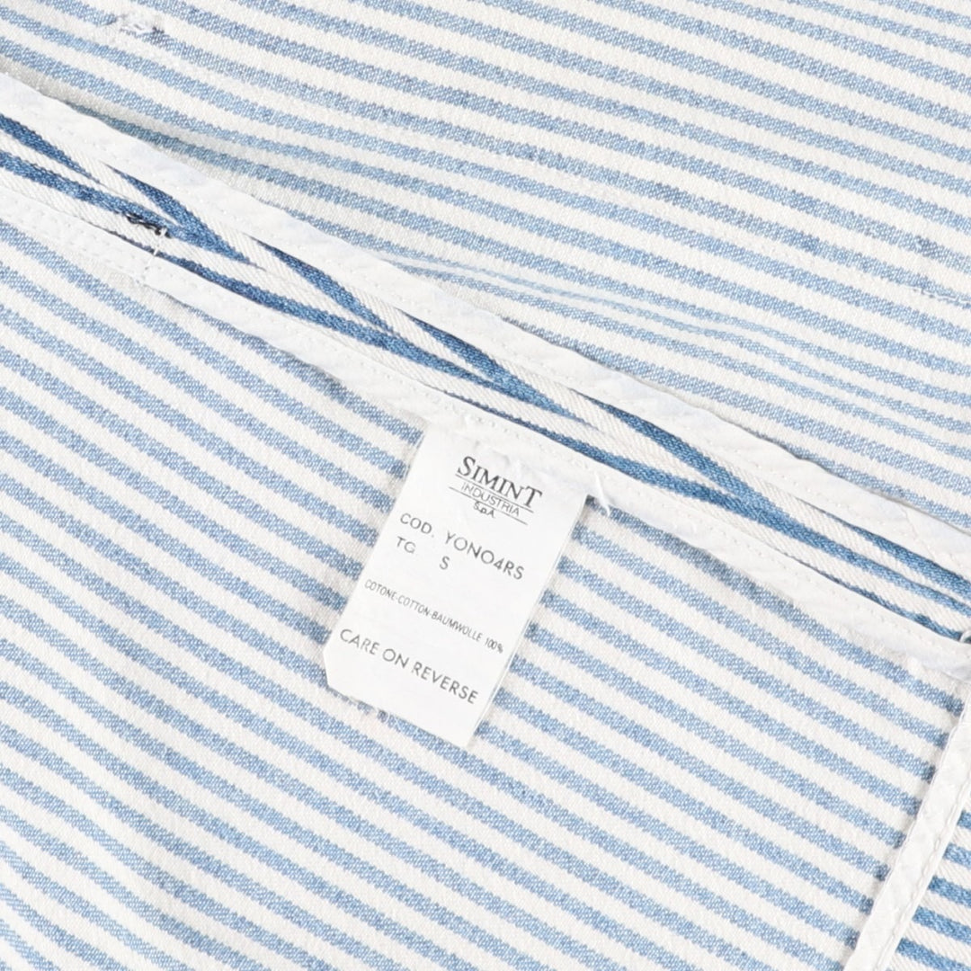 1990'S Giorgio Armani JEANS Stripe Pattern Cotton Tailored Jacket, Men's Size S (approx.) cotton blue type Vintage Second Hand