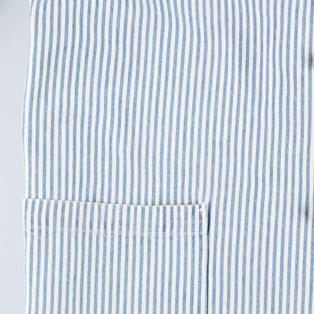 1990'S Giorgio Armani JEANS Stripe Pattern Cotton Tailored Jacket, Men's Size S (approx.) cotton blue type Vintage Second Hand