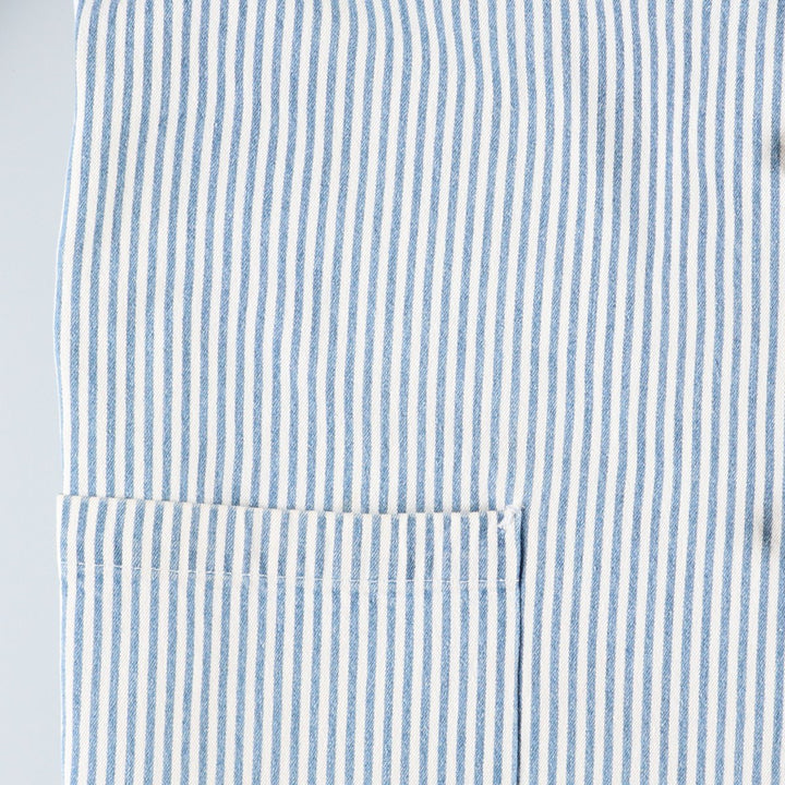 1990'S Giorgio Armani JEANS Stripe Pattern Cotton Tailored Jacket, Men's Size S (approx.) cotton blue type Vintage Second Hand