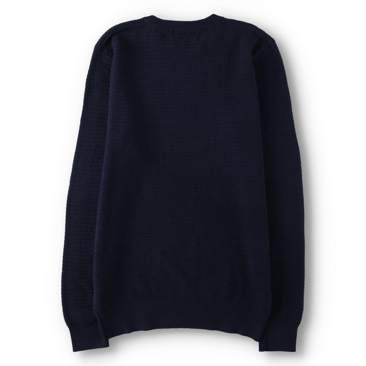 Scotch & Soda cotton knit sweater, men's size L (approx.) cotton navy blue type Vintage Second Hand
