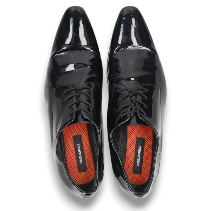 Dsquared2 plain toe shoes, made in Italy, size 42 Men's 27.0cm genuine leather black type Vintage Second Hand