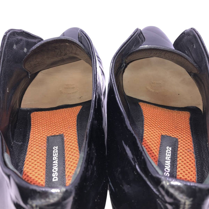 Dsquared2 plain toe shoes, made in Italy, size 42 Men's 27.0cm genuine leather black type Vintage Second Hand
