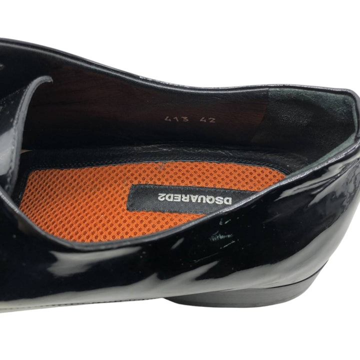 Dsquared2 plain toe shoes, made in Italy, size 42 Men's 27.0cm genuine leather black type Vintage Second Hand