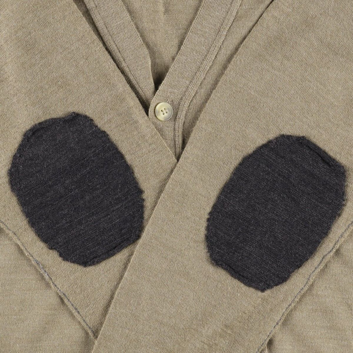 Balmain acrylic x wool knit cardigan, men's size M (approx.) wool Khaki type beige Vintage Second Hand