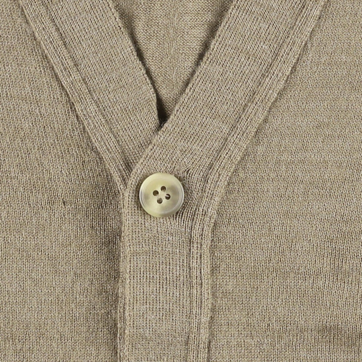 Balmain acrylic x wool knit cardigan, men's size M (approx.) wool Khaki type beige Vintage Second Hand