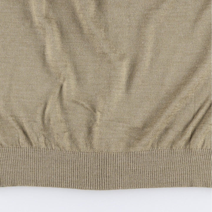 Balmain acrylic x wool knit cardigan, men's size M (approx.) wool Khaki type beige Vintage Second Hand